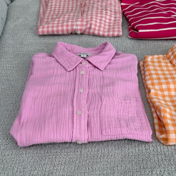 J. Crew Factory Women's Button Down Shirts - Pink, Orange, Mint, and Purple - Picture 7 of 9